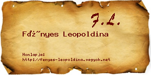 Fényes Leopoldina névjegykártya